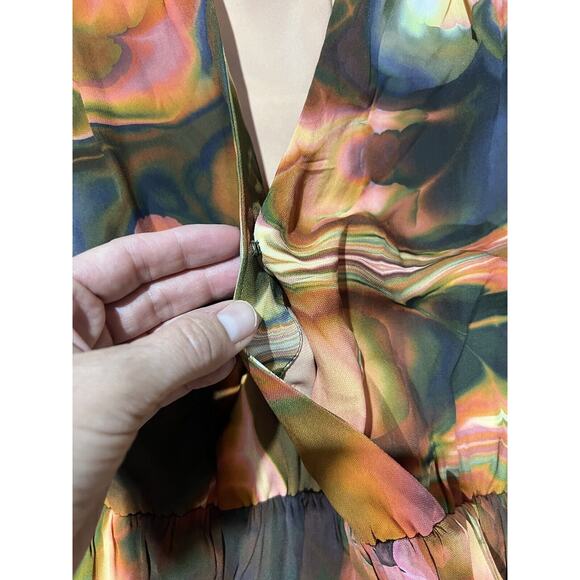 Marie Oliver Dress M Mila Malachite NWT Fall Bold Psychedelic Boho Hippie - Picture 7 of 16